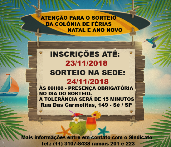 chamada sorteio colonia