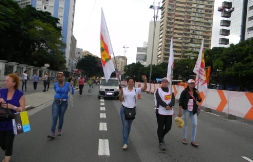 Marceneiros de São Paulo participam de Ato pela liberdade das mulheres 08/03/2015