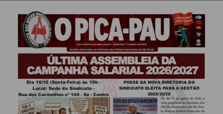 ULTIMA ASSEMBLEIA DE CAMPANHA SALARIAL 2026/2027. jornal 1